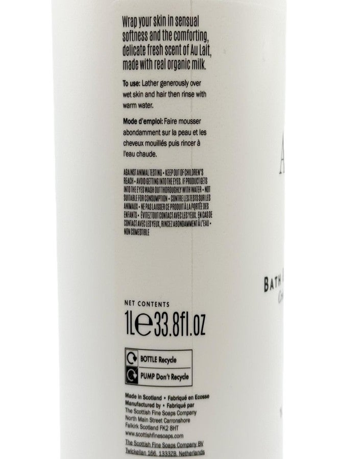 Scottish Fine Soaps The Au Lait Bath & Shower Cream, 33.8 fl oz, White - Image 4